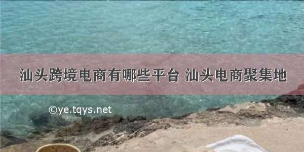 汕头跨境电商有哪些平台 汕头电商聚集地