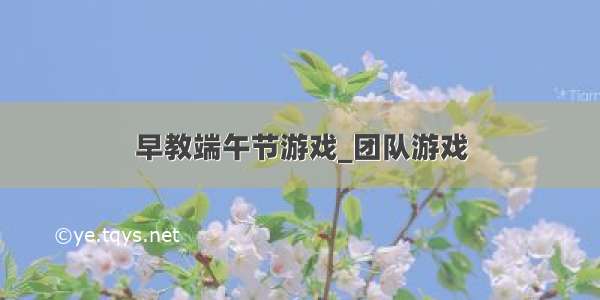 早教端午节游戏_团队游戏