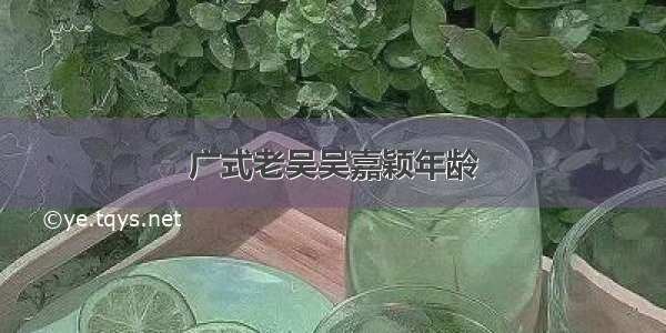 广式老吴吴嘉颖年龄