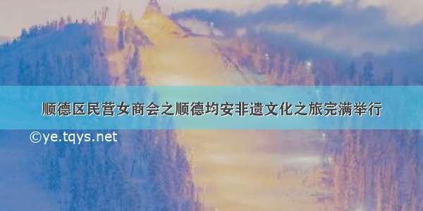 顺德区民营女商会之顺德均安非遗文化之旅完满举行