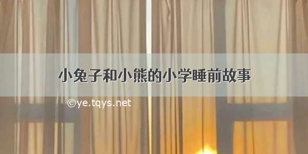 小兔子和小熊的小学睡前故事