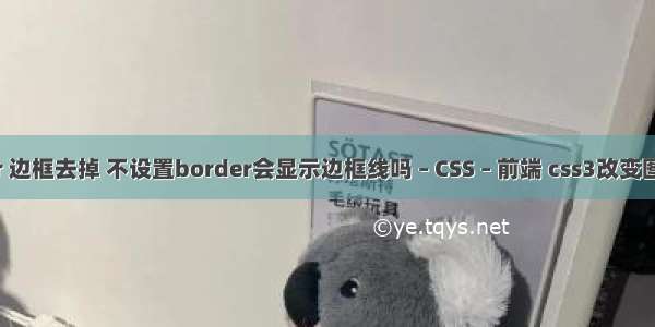 border 边框去掉 不设置border会显示边框线吗 – CSS – 前端 css3改变图片颜色