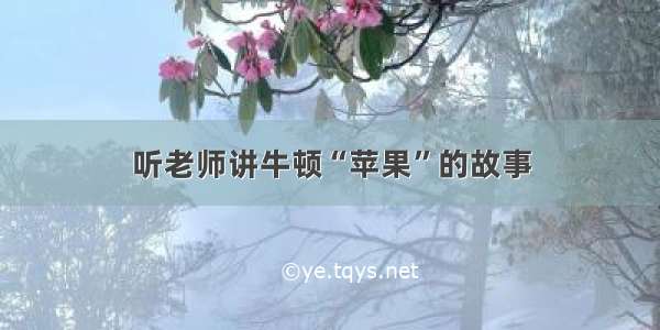 听老师讲牛顿“苹果”的故事