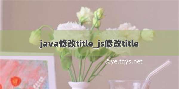 java修改title_js修改title