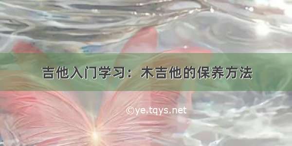 吉他入门学习：木吉他的保养方法