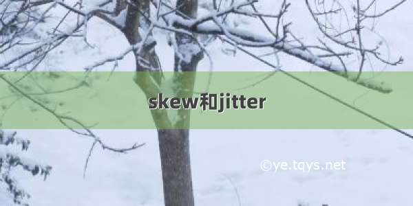 skew和jitter