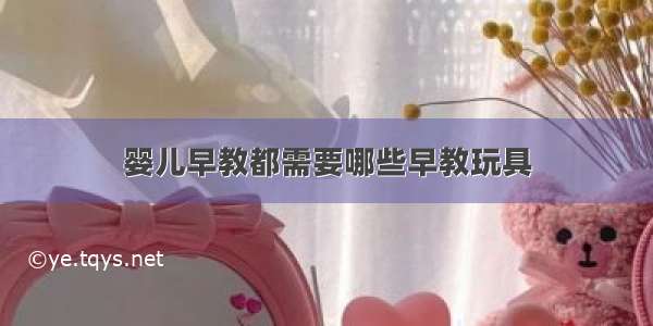 婴儿早教都需要哪些早教玩具