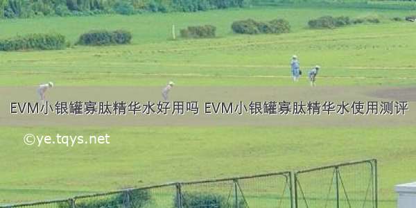 EVM小银罐寡肽精华水好用吗 EVM小银罐寡肽精华水使用测评