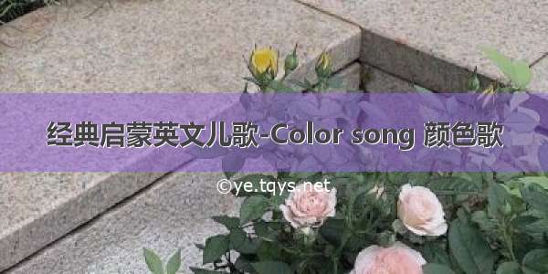 经典启蒙英文儿歌-Color song 颜色歌