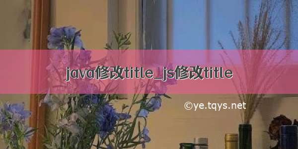 java修改title_js修改title